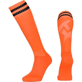 1 пара футбольных чулок с длинной трубкой, Полотенце снизу, противоскользящие износостойкие футбольные носки, Мужские Женские дышащие тренировочные чулки
