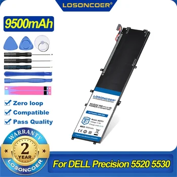 100% Оригинальный Аккумулятор для Ноутбука LOSONCOER 6GTPY 9500mAh для DELL Precision 5520 5530 для Ноутбука DELL XPS 15 серии 9570 9560