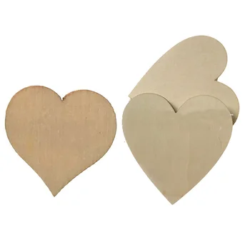 100ШТ 20ММ DIY Смешивание деревянных щепок в форме сердца Украшения, поделки, принадлежности для скрапбукинга, Деревянные заготовки с граффити ручной работы