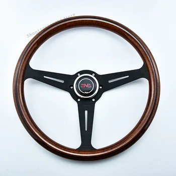 14-дюймовое деревянное рулевое колесо JNA Racing Sport 358 мм Классическое спортивное деревянное рулевое колесо для дрифтующих автомобилей