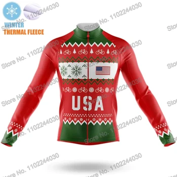 2023 Веселого Рождества, США, Велосипедная одежда, Зимняя Велосипедная майка, мужская велосипедная рубашка с длинными рукавами, Велосипедная рубашка