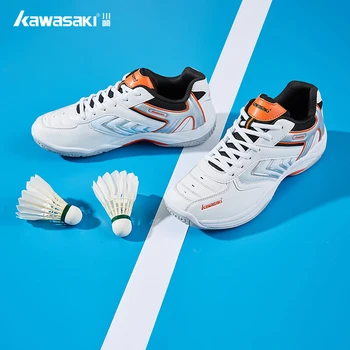 2023 г. Новые мужские кроссовки для бадминтона Kawasaki, женские дышащие высокоэластичные нескользящие спортивные кроссовки для тенниса