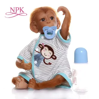 46 СМ NPK New hadmade с очень подробной росписью reborn premie baby Monkey орангутанги коллекционная высококачественная художественная кукла гибкая rea