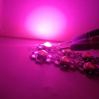 50 шт./лот, 3 Вт, светодиодный чип для выращивания полного спектра с печатной платой star, светодиодные лампы для выращивания, светодиодный диод широкого спектра 380 нм-840 нм для комнатных растений