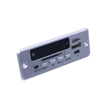 Bluetooth5.0 MP3 Декодирование 5 В 12 В Модуль Платы Беспроводной Автомобильный USB MP3-плеер Слот для TF-карты/USB/FM/Плата дистанционного Декодирования