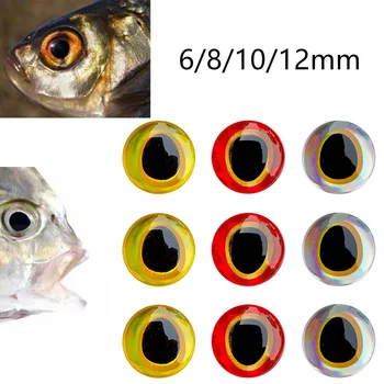 Eyes Рыболовная Приманка Eyes Рыболовная Приманка Наклейки 10мм 12мм 3D-Голографические 6мм Прочные Высококачественные Детали Практичные