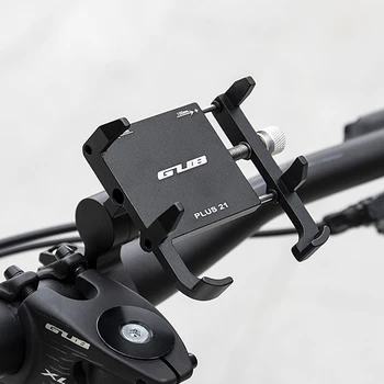GUB PLUS 21 Держатель для телефона на мотоцикле и велосипеде из алюминиевого сплава, подставка для велосипедного телефона, регулируемая для руля 22,2-31,8 мм