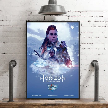 Horizon Zero Dawn Плакат RPG видеоигра Печать на холсте Альтернативное художественное украшение для настенной живописи (без рамки)
