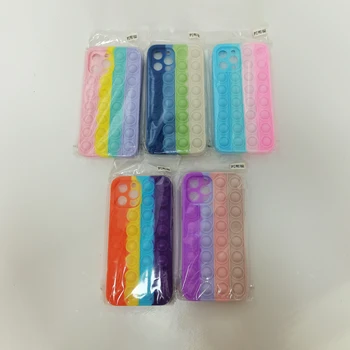 Iphone 13 Rainbow Bubble Оригинальный силиконовый чехол для телефона Ipone 12 Pro Max Многоцветная Смешанная защита мобильного телефона Бесплатная доставка
