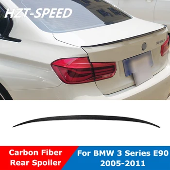 M3 Стиль Настоящий Карбоновый Материал Заднее Крыло Багажника Задний Спойлер Для BMW 3 Серии E90 2005-2011