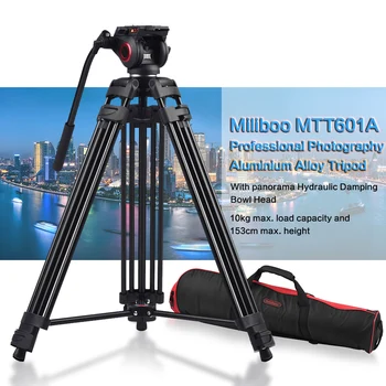Miliboo MTT601A Алюминиевый Сверхмощный Штатив для Камеры с Жидкой Головкой для Профессиональной Видеокамеры/Зеркальной Фотокамеры