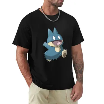Munchlax Large нанимает дизайнерскую футболку, одежду из аниме, винтажную футболку, мужские футболки с графическим рисунком аниме