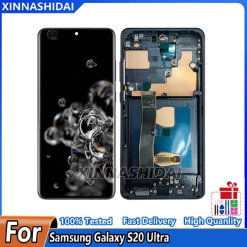 OLED НОВЫЙ ЖК-Дисплей Для Samsung Galaxy S20 Ultra LCD G988 G988F G988B/DS Дисплей С Сенсорным Экраном Дигитайзер Запасные Части