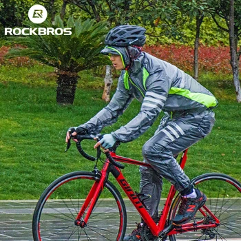 ROCKBROS 100% Водонепроницаемый Велосипедный плащ Для мужчин И Женщин, Электрический Велосипед, Портативная Светоотражающая Велосипедная Майка, снаряжение для шоссейных велосипедов MTB
