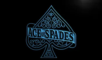 S214 Ace Of Spades Casino Poker Новая Светодиодная Световая Вывеска