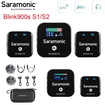 Saramonic Blink900 S1 S2 Беспроводной Микрофон Портативный Аудио-Видеозаписывающий Мини-Микрофон для iPhone Android DSLR Youtube Микрофон