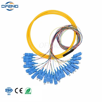 SC/UPC 24-Жильный Соединительный кабель SM Single Mode 1m Fiber Bundle Tail Patch Cable SC UPC FTTH Волоконно-Оптический Соединительный кабель Pigtai