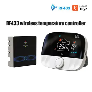 Wi-Fi термостат Tuya Smart Home с частотой 433 МГц, газовый котел для нагрева воды, цифровой регулятор температуры Alexa Home Smart Life