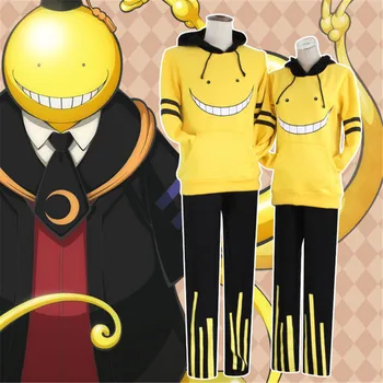 Аниме Унисекс Anime Assassination Classroom Korosensei Smile Толстовка Спортивные брюки Косплей костюм Униформа на Хэллоуин Полный комплект
