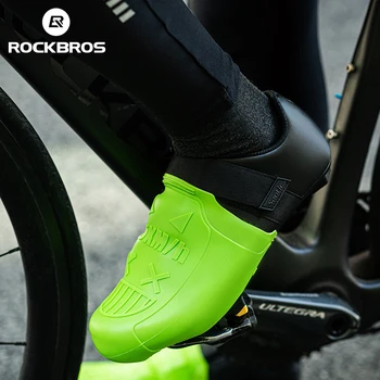 Бахилы ROCKBROS, силиконовые велосипедные галоши, водонепроницаемые велосипедные накладки на носки, Износостойкий протектор для блокировки дорожного велосипеда MTB
