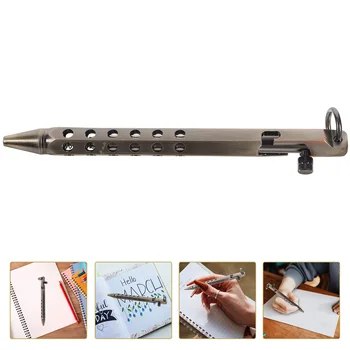 Болтовая ручка Наружная латунная шариковая ручка в стиле ретро, креативная ручка для письма, уникальная ручка