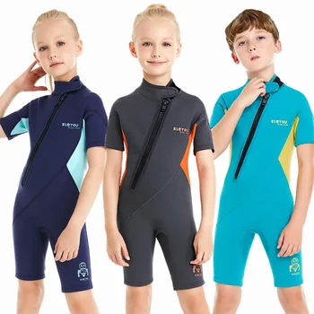 Детский гидрокостюм для серфинга, 2 мм неопреновый водолазный костюм для мальчиков, термальные купальники для подводного плавания, толстый купальник для девочек, детские гидрокостюмы