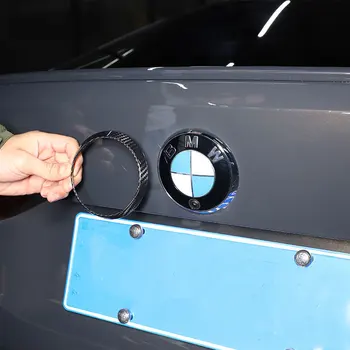 Для BMW 4 Серии G26 21-23 Кольцо Для Украшения Логотипа Автомобиля Задняя Крышка С Логотипом Автомобильные Наклейки из настоящего углеродного волокна Внешние аксессуары