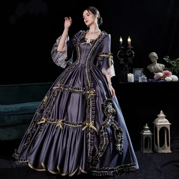 Европейская Средневековая Виктория Королева Принцесса Свадебное вечернее платье Хэллоуин Женщины Карнавал Двор Благородный Дворец Косплей костюм