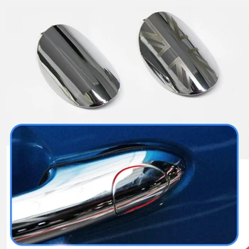Замена крышки дверной ручки автомобиля, кнопки для ключей, для BMW Mini Cooper S JCW F55 F56 Хэтчбек, аксессуары для отделки экстерьера автомобиля
