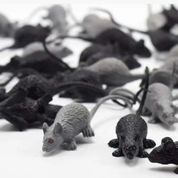 Игрушки для животных Gadpiparty, имитирующие мини-мышей, игрушка для Хэллоуина (черно-серая смесь)