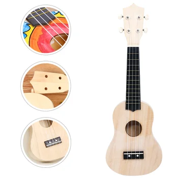из Гавайской гитары DIY Kit Деревянная гавайская гитара струнный инструмент подарок для начинающих