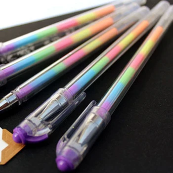 Карандаши и письменные принадлежности 6 цветов В одном, флуоресцентные художественные принадлежности, цветная гуашь, гелевая ручка, инструменты для письма, Радужная ручка