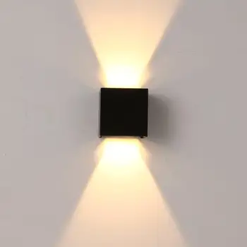 Квадратный 9 Вт 12 Вт COB LED Настенные Светильники Brief Cube Регулируемый Настенный Светильник С Регулируемой Яркостью 110 В 220 В Внутреннее и Наружное Освещение