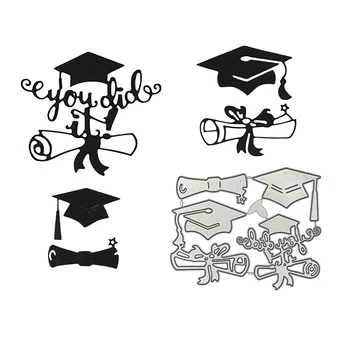 Кепка бакалавра на выпускной, металлические штампы для скрапбукинга своими руками и изготовления открыток, декор, тиснение, высечка