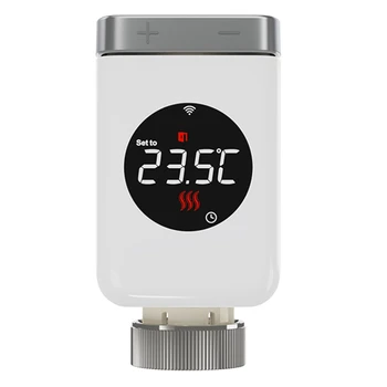 Клапан радиатора с термостатической головкой, Пластиковый привод клапана радиатора, регулятор температуры нагрева для Alexa Google Home