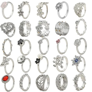 Кольца из стерлингового серебра для женщин, оригинальная корона, сердце, поперечный рычаг, обручальное кольцо, обручальное кольцо из розового золота с кристаллами, роскошные ювелирные изделия