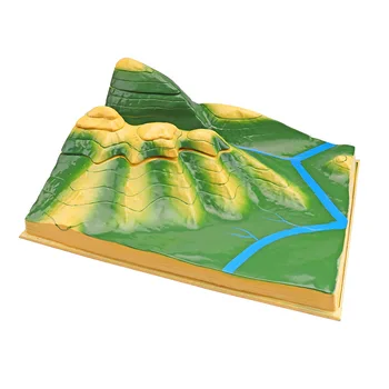 Контурная модель, съемный инструмент для обучения географии, инструмент для обучения геоморфологии