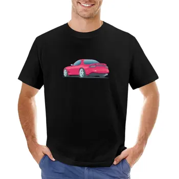 Красная футболка со спортивным автомобилем, графическая футболка, мужские графические футболки в стиле хип-хоп