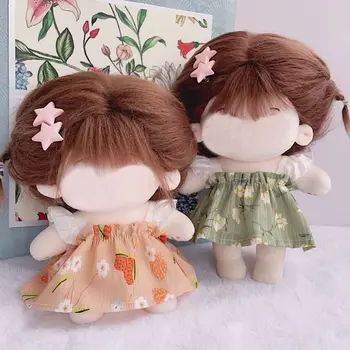 Красочные мини-платья с цветочным узором, кукольная одежда, мини-игрушки, аксессуары для мягких кукол, кукла-идол.