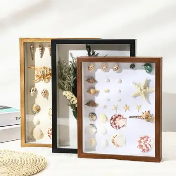 Креативная Полая фоторамка с сушеным цветком и растением Ручной работы, 3D-рамка для фотографий 