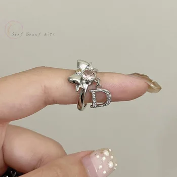 Креативное милое кольцо с цирконием для женщин, модные кольца с эмалью в виде сердца, Регулируемое женское обручальное кольцо, украшения для пальцев, подарки