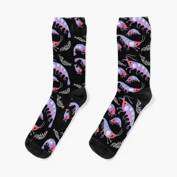 Крилл - темные носки, яркая подвязка, Аргентина, с принтом, мужские носки на заказ, женские