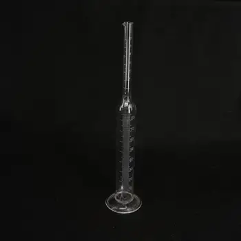 лабораторный стеклянный градуированный цилиндр с узким горлышком объемом 100 мл, химическая посуда