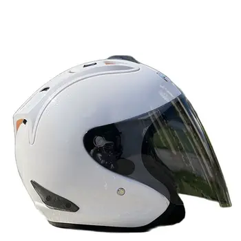 Летний гоночный шлем с открытым лицом, мужской и женский мотоциклетный шлем, одобренный ЕЭК, Casco Casque, оригинальный жемчужно-белый полушлем