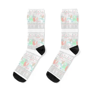 Люблю На самом деле Уродливые Рождественские Носки противоскользящие футбольные носки Чулки компрессионные Женские Носки Мужские