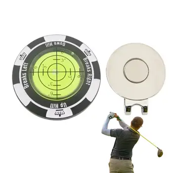 Маркер для покерной фишки для гольфа Компактный маркер для мячей для гольфа со шкалой Маркеры для мячей для гольфа с зажимом для шляпы Аксессуары для гольфа для мужчин