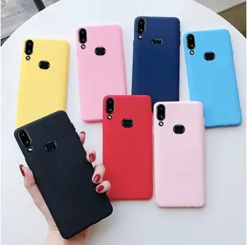 Матовый чехол для телефона ярких цветов Samsung galaxy A10s A20s A20E A30 A40 A50 A70 S A10 A20 A11 A21 A31 A41 Силиконовая Задняя крышка из ТПУ
