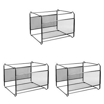 Металлическая коробка-органайзер для файлов 3X формата А4, Подвесная Коробка для папок, Настольный держатель для хранения, полка для хранения для офиса и дома