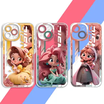 Милый Чехол для Телефона Disney Princess Girl для Xiaomi Redmi Note 11T 9T 10T 12 11 Pro 11S 10 Pro 10 8 Pro 9 Чехол Прозрачный Мягкий