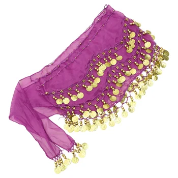 Модный шарф, танцевальный пояс, юбка для танца живота, балетное платье, юбки с (фиолетовые)